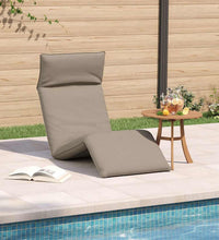 Sonnenliege Klappbar Taupe 175x54x8,5 cm Oxford-Gewebe