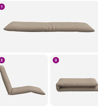 Sonnenliege Klappbar Taupe 175x54x8,5 cm Oxford-Gewebe