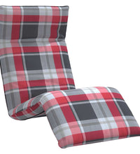 Sonnenliege Klappbar Rot Karomuster 175x54x8,5 cm Oxford-Gewebe