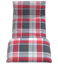 Sonnenliege Klappbar Rot Karomuster 175x54x8,5 cm Oxford-Gewebe
