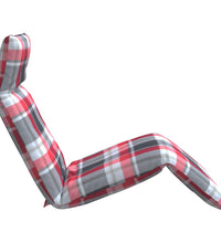 Sonnenliege Klappbar Rot Karomuster 175x54x8,5 cm Oxford-Gewebe
