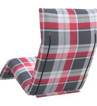 Sonnenliege Klappbar Rot Karomuster 175x54x8,5 cm Oxford-Gewebe
