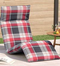 Sonnenliege Klappbar Rot Karomuster 175x54x8,5 cm Oxford-Gewebe