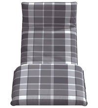 Sonnenliege Klappbar Grau Karomuster 175x54x8,5cm Oxford-Gewebe