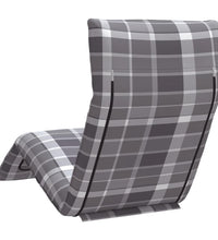 Sonnenliege Klappbar Grau Karomuster 175x54x8,5cm Oxford-Gewebe