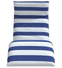 Sonnenliege Klappbar Blau und Weiß 175x54x8,5 cm Oxford-Gewebe