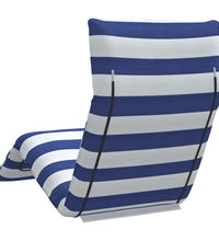 Sonnenliege Klappbar Blau und Weiß 175x54x8,5 cm Oxford-Gewebe