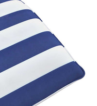 Sonnenliege Klappbar Blau und Weiß 175x54x8,5 cm Oxford-Gewebe