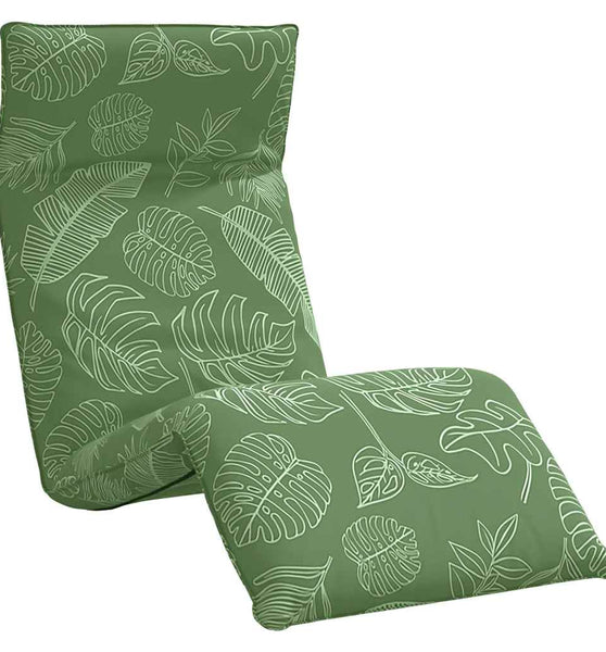 Sonnenliege Klappbar Blattmuster 175x54x8,5 cm Oxford-Gewebe