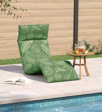 Sonnenliege Klappbar Blattmuster 175x54x8,5 cm Oxford-Gewebe