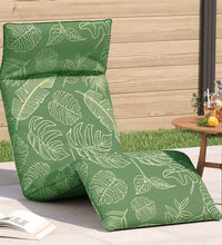 Sonnenliege Klappbar Blattmuster 175x54x8,5 cm Oxford-Gewebe