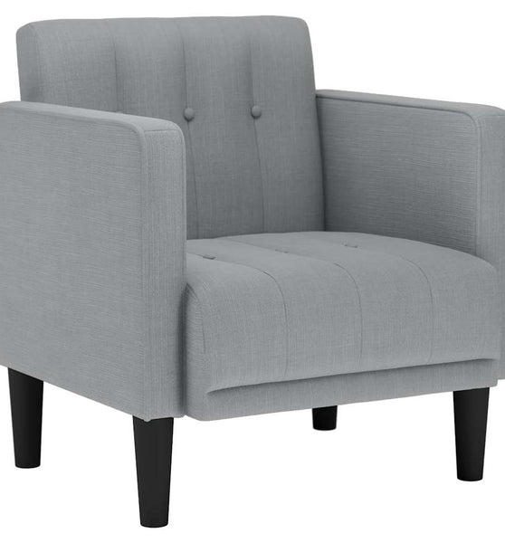 Sessel mit Armlehnen Hellgrau 53 cm Stoff
