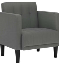 Sessel mit Armlehnen Dunkelgrau 53 cm Stoff