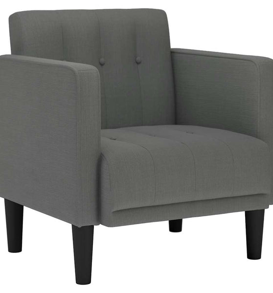 Sessel mit Armlehnen Dunkelgrau 53 cm Stoff