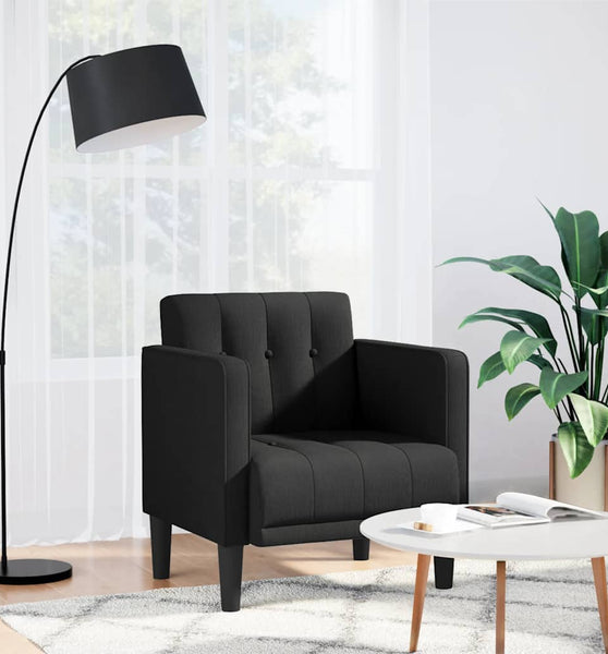 Sessel mit Armlehnen Schwarz 53 cm Stoff