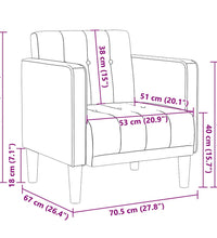 Sessel mit Armlehnen Dunkelgrün 53 cm Stoff