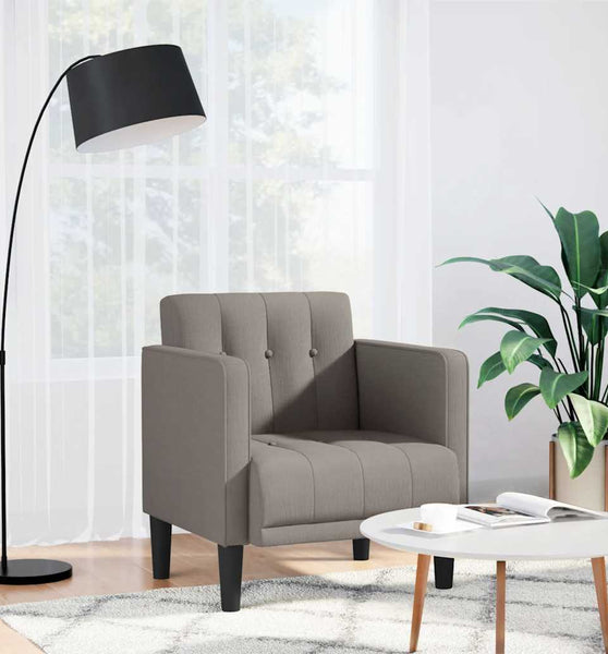 Sessel mit Armlehnen Taupe 53 cm Stoff