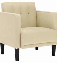 Sessel mit Armlehnen Creme 53 cm Stoff