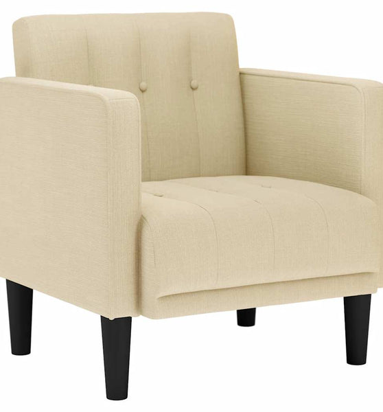 Sessel mit Armlehnen Creme 53 cm Stoff