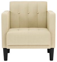 Sessel mit Armlehnen Creme 53 cm Stoff