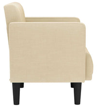 Sessel mit Armlehnen Creme 53 cm Stoff