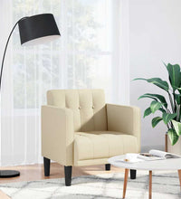 Sessel mit Armlehnen Creme 53 cm Stoff