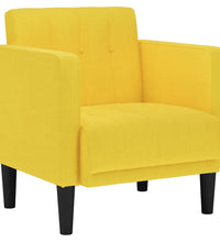 Sessel mit Armlehnen Hellgelb 53 cm Stoff