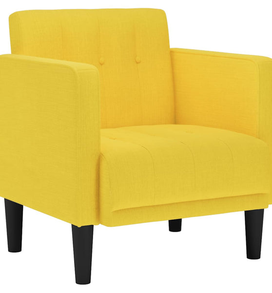 Sessel mit Armlehnen Hellgelb 53 cm Stoff