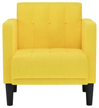 Sessel mit Armlehnen Hellgelb 53 cm Stoff