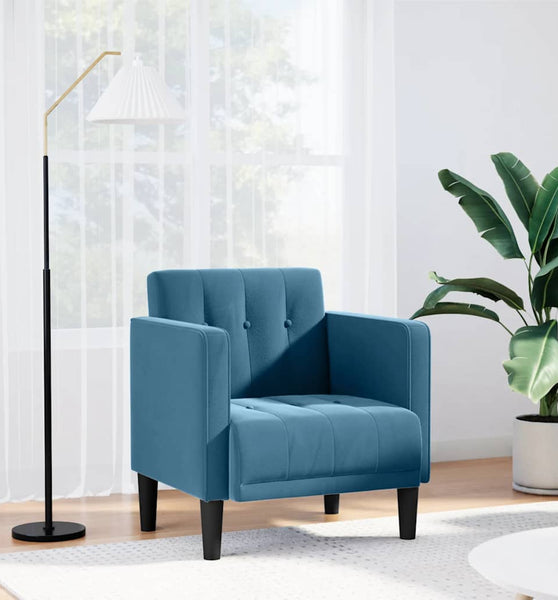 Sessel mit Armlehnen Blau 53 cm Samt