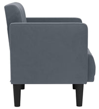 Sessel mit Armlehnen Dunkelgrau 53 cm Samt