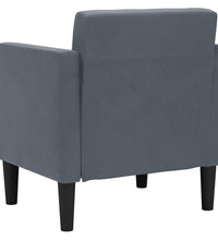 Sessel mit Armlehnen Dunkelgrau 53 cm Samt