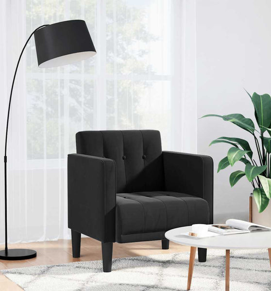 Sessel mit Armlehnen Schwarz 53 cm Samt