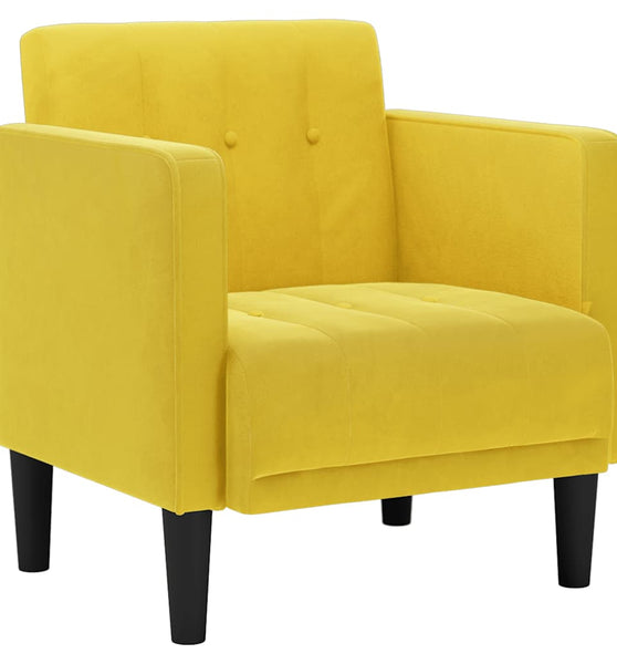 Sessel mit Armlehnen Gelb 53 cm Samt