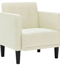 Sessel mit Armlehnen Creme 53 cm Samt