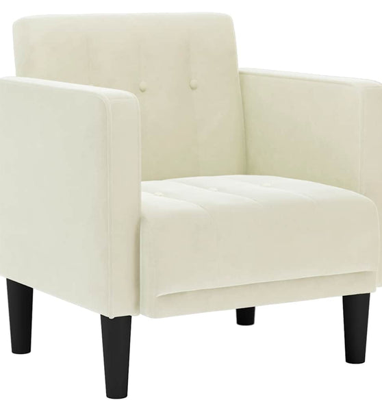 Sessel mit Armlehnen Creme 53 cm Samt