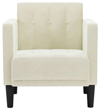 Sessel mit Armlehnen Creme 53 cm Samt