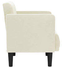 Sessel mit Armlehnen Creme 53 cm Samt