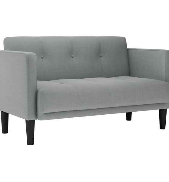 Zweisitzer-Sofa Hellgrau 111 cm Stoff