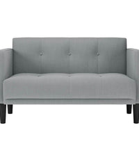 Zweisitzer-Sofa Hellgrau 111 cm Stoff