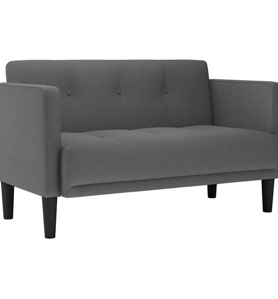 Zweisitzer-Sofa Dunkelgrau 111 cm Stoff