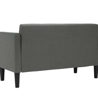 Zweisitzer-Sofa Dunkelgrau 111 cm Stoff