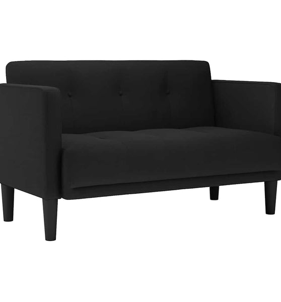 Zweisitzer-Sofa Schwarz 111 cm Stoff