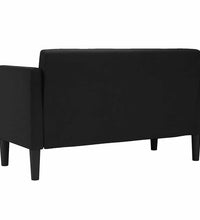 Zweisitzer-Sofa Schwarz 111 cm Stoff