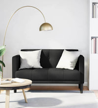 Zweisitzer-Sofa Schwarz 111 cm Stoff