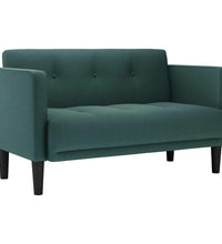 Zweisitzer-Sofa Dunkelgrün 111 cm Stoff