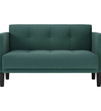 Zweisitzer-Sofa Dunkelgrün 111 cm Stoff