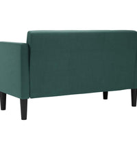 Zweisitzer-Sofa Dunkelgrün 111 cm Stoff