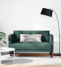 Zweisitzer-Sofa Dunkelgrün 111 cm Stoff