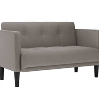 Zweisitzer-Sofa Taupe 111 cm Stoff